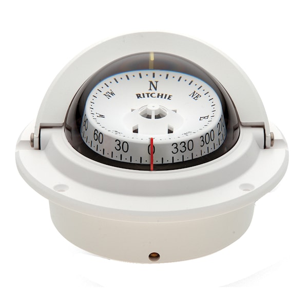 Ritchie F-83W Voyager Compass - Flush Mount - White F-83W - main